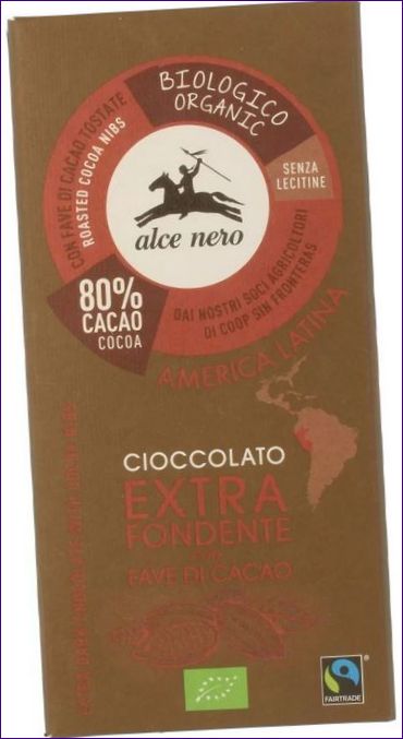 Alce Nero gorzkie z pokruszonymi ziarnami kakao