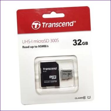 TRANSCEND MICROSDHC 300S CLASS 10 UHS-I U1 32GB + ADAPTER SD