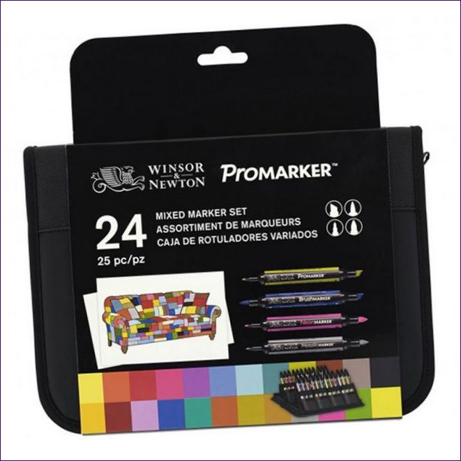 WinsorNewton Mixed Marker ProMarkers 24 kolory