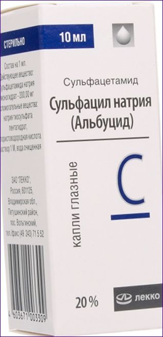 Sulfacetamid (Sulfacyl sodu, Albucid)